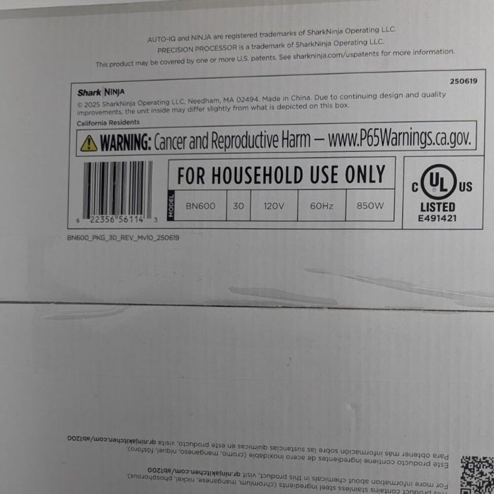 Ninja BN600 Professional Food Processor 850W 9-Cup Auto-iQ New in Box - Picture 6 of 7